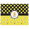 Honeycomb, Bees & Polka Dots Indoor / Outdoor Rug - 6'x8' - Front Flat