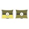 Honeycomb, Bees & Polka Dots  Indoor Rectangular Burlap Pillow (Front and Back)