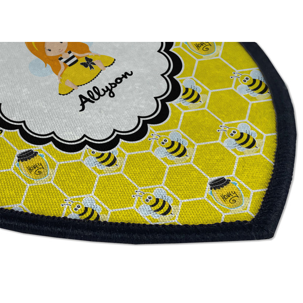 Honeycomb, Bees & Polka Dots Iron on Shield 3 Detail