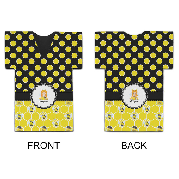 Honeycomb, Bees & Polka Dots Jersey Bottle Cooler - APPROVAL