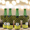 Honeycomb, Bees & Polka Dots Jersey Bottle Cooler - Set of 4 - LIFESTYLE