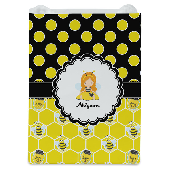 Honeycomb, Bees & Polka Dots Jewelry Gift Bag - Gloss - Front