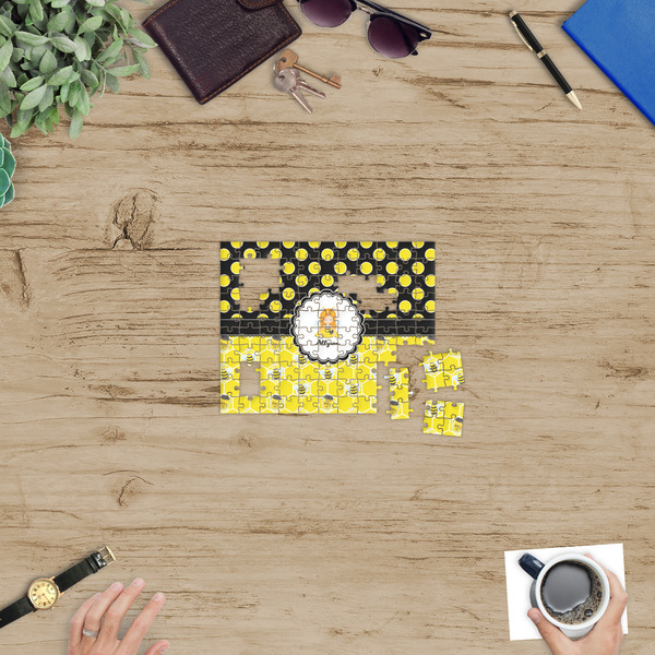 Honeycomb, Bees & Polka Dots Jigsaw Puzzle 110 Piece - In Context