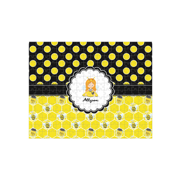 Custom Honeycomb, Bees & Polka Dots 252 pc Jigsaw Puzzle (Personalized)