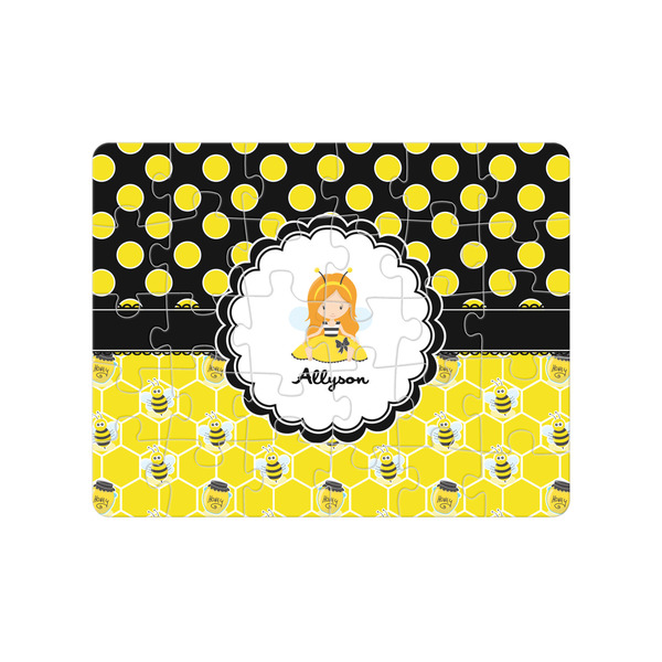 Custom Honeycomb, Bees & Polka Dots Jigsaw Puzzles (Personalized)