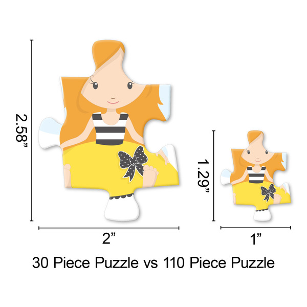 Honeycomb, Bees & Polka Dots Jigsaw Puzzle - Piece Comparison