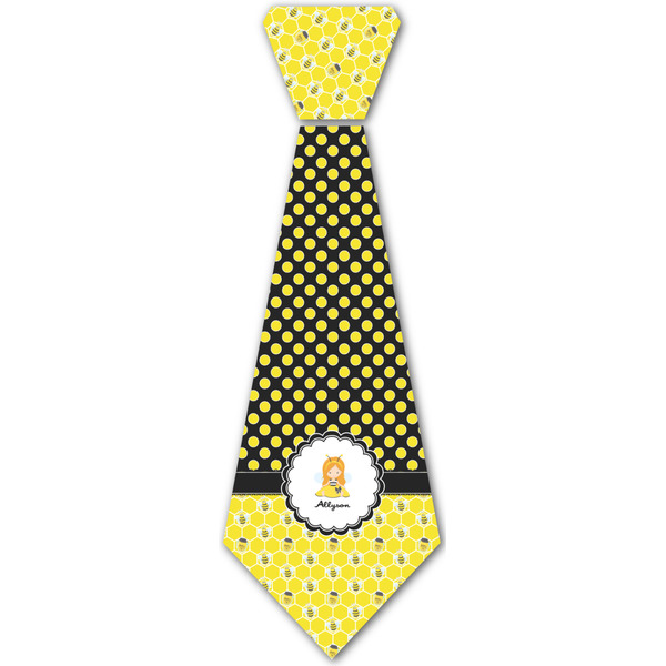 Custom Honeycomb, Bees & Polka Dots Iron On Tie - 4 Sizes w/ Name or Text