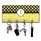 Honeycomb, Bees & Polka Dots Key Hanger w/ 4 Hooks w/ Graphics and Text