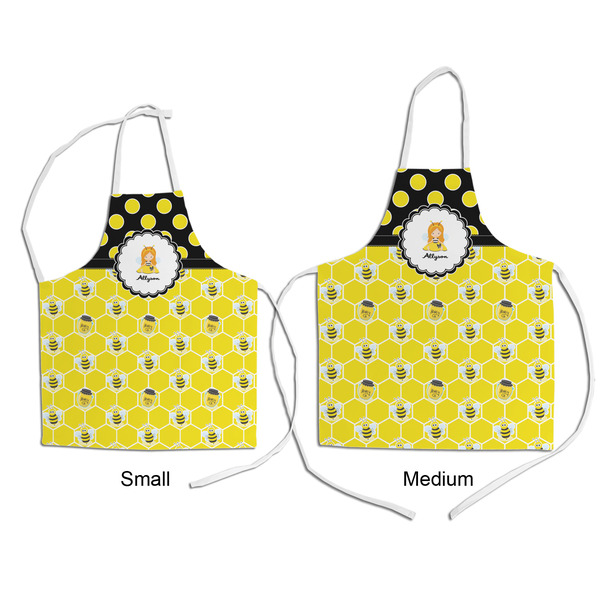 Honeycomb, Bees & Polka Dots Kid's Aprons - Comparison
