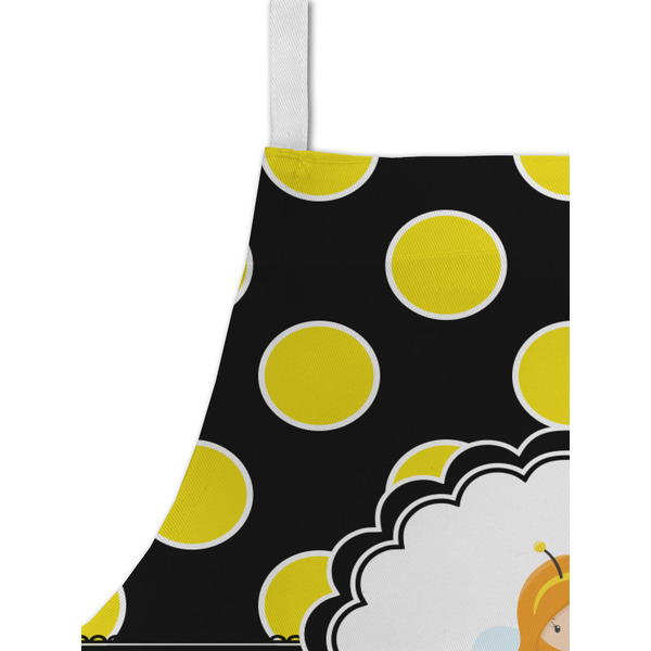 Honeycomb, Bees & Polka Dots Kid's Aprons - Detail