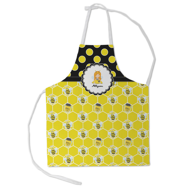 Custom Honeycomb, Bees & Polka Dots Kid's Apron - Small (Personalized)