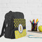 Honeycomb, Bees & Polka Dots Kid's Backpack - Lifestyle