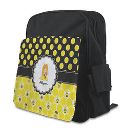 Honeycomb, Bees & Polka Dots Preschool Backpack (Personalized)