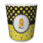 Honeycomb, Bees & Polka Dots Plastic Tumbler 6oz (Personalized)