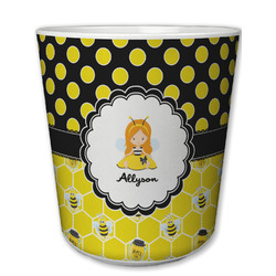 Honeycomb, Bees & Polka Dots Plastic Tumbler 6oz (Personalized)