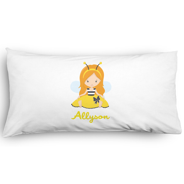 Custom Honeycomb, Bees & Polka Dots Pillow Case - King - Graphic (Personalized)