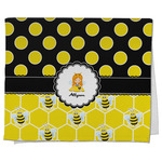 Honeycomb, Bees & Polka Dots Kitchen Towel - Poly Cotton w/ Name or Text