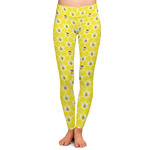 Honeycomb, Bees & Polka Dots Ladies Leggings - Medium