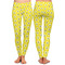 Honeycomb, Bees & Polka Dots Ladies Leggings - Front and Back