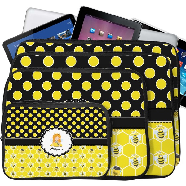 Honeycomb, Bees & Polka Dots Laptop Case Sizes