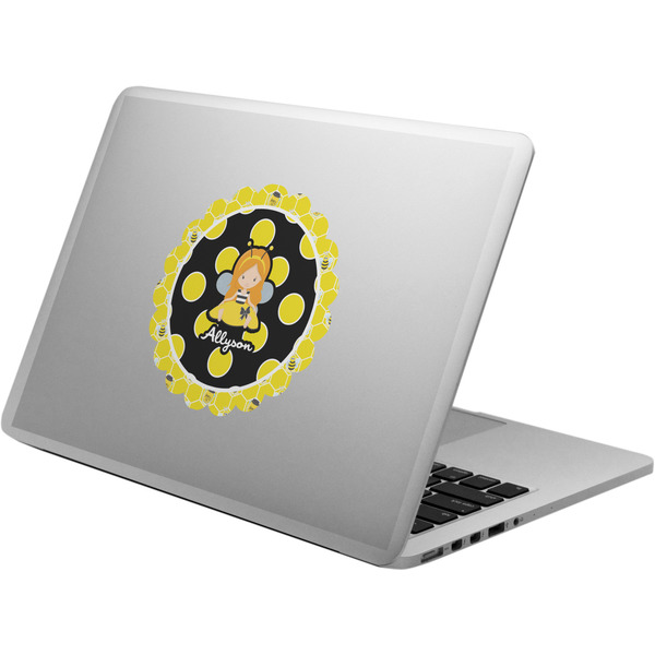 Custom Honeycomb, Bees & Polka Dots Laptop Decal (Personalized)