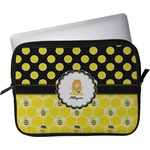 Honeycomb, Bees & Polka Dots Laptop Sleeve / Case - 11" (Personalized)