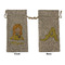 Honeycomb, Bees & Polka Dots Large Burlap Gift Bag - Front & Back (Personalized)