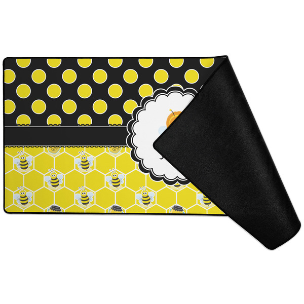 Honeycomb, Bees & Polka Dots Large Gaming Mats - FRONT W/ FOLD