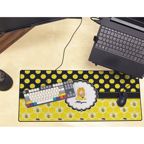 Honeycomb, Bees & Polka Dots Large Gaming Mats - LIFESTYLE