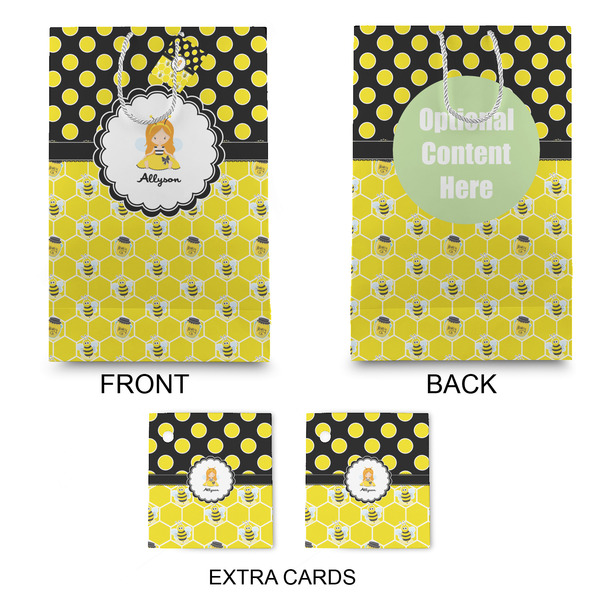 Honeycomb, Bees & Polka Dots Large Gift Bag - Approval
