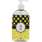 Honeycomb, Bees & Polka Dots Plastic Soap / Lotion Dispenser (16 oz - Large - White) (Personalized)