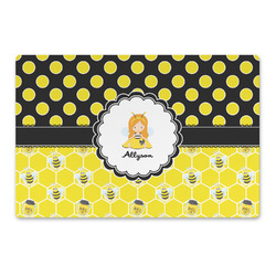 Honeycomb, Bees & Polka Dots Large Rectangle Car Magnet (Personalized)
