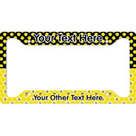 Honeycomb, Bees & Polka Dots License Plate Frame (Personalized)