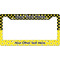 Honeycomb, Bees & Polka Dots License Plate Frame - Style B (Personalized)