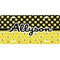 Honeycomb, Bees & Polka Dots Personalized Front License Plate