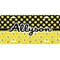 Honeycomb, Bees & Polka Dots Front License Plate (Personalized)