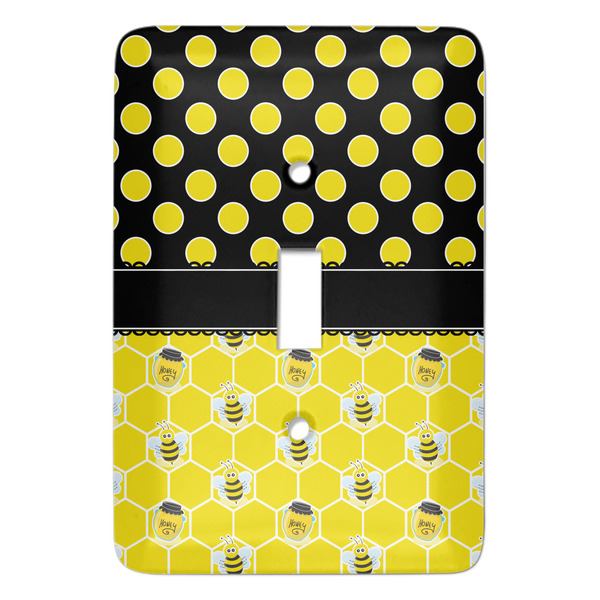 Custom Honeycomb, Bees & Polka Dots Light Switch Cover (Single Toggle)