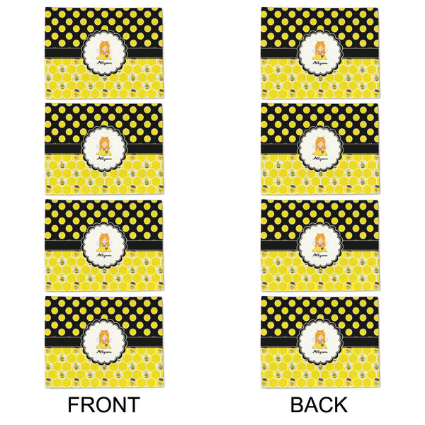 Honeycomb, Bees & Polka Dots Linen Placemat - APPROVAL Set of 4 (double sided)