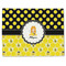 Honeycomb, Bees & Polka Dots Linen Placemat - Front