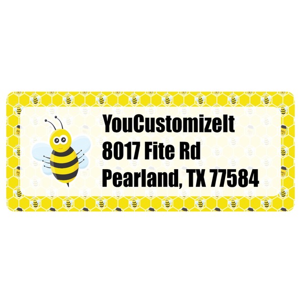 Custom Honeycomb, Bees & Polka Dots Return Address Labels (Personalized)