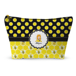 Honeycomb, Bees & Polka Dots Makeup Bag (Personalized)