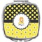 Honeycomb, Bees & Polka Dots Compact Makeup Mirror (Personalized)