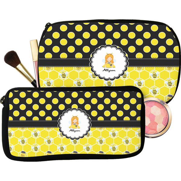Honeycomb, Bees & Polka Dots Makeup / Cosmetic Bags (Select Size)