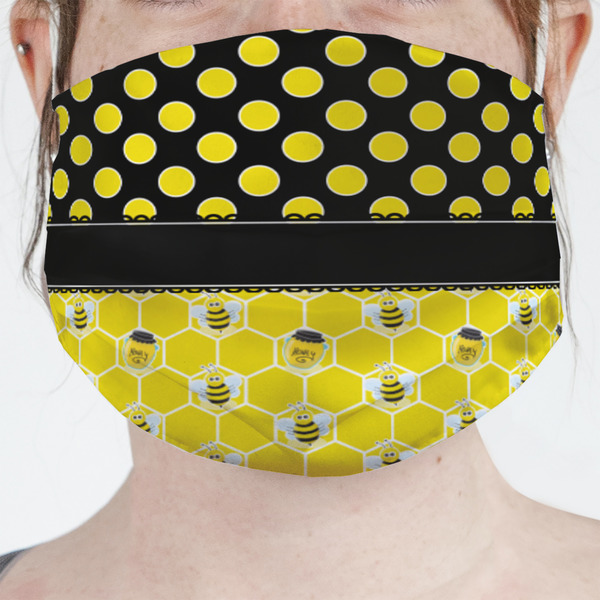 Custom Honeycomb, Bees & Polka Dots Face Mask Cover