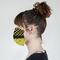 Honeycomb, Bees & Polka Dots Mask - Side View on Girl