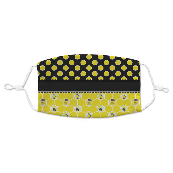 Custom Honeycomb, Bees & Polka Dots Adult Cloth Face Mask - Standard
