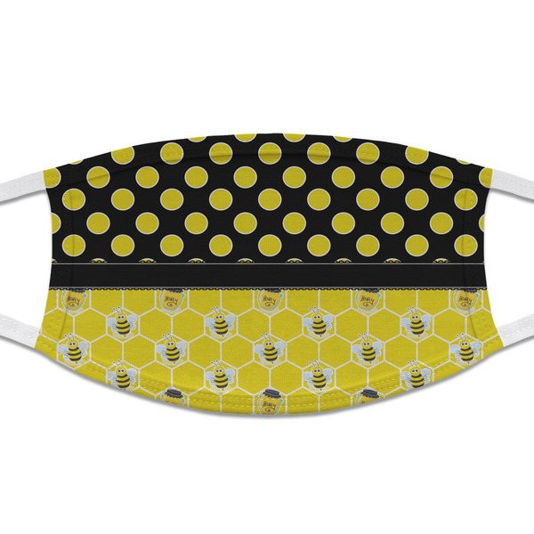 Custom Honeycomb, Bees & Polka Dots Cloth Face Mask (T-Shirt Fabric)