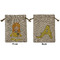 Honeycomb, Bees & Polka Dots Medium Burlap Gift Bag - Front & Back (Personalized)