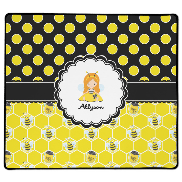 Custom Honeycomb, Bees & Polka Dots XL Gaming Mouse Pad - 18" x 16" (Personalized)