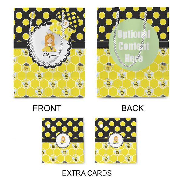 Honeycomb, Bees & Polka Dots Medium Gift Bag - Approval